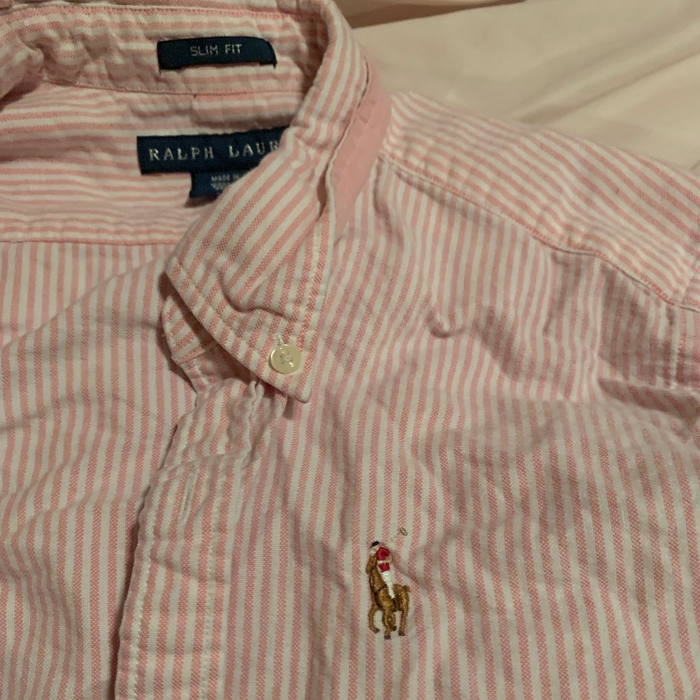 Striped Polo Button Down😍
